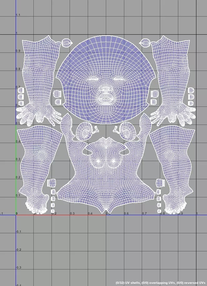 v3 Highpoly Lowpoly Fantasy anime girl Base female anatomy 3D model_18