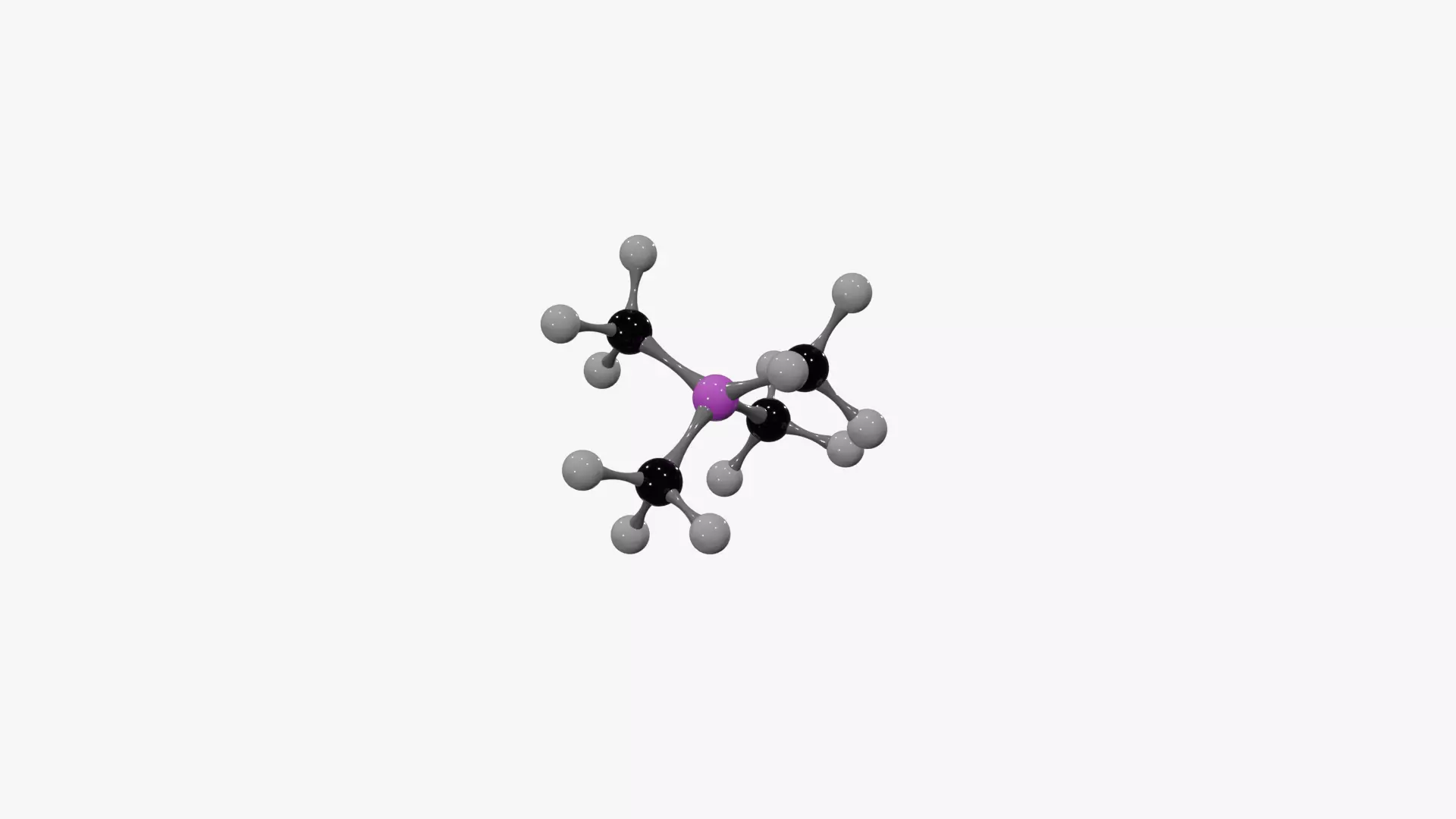 Tetramethylsilane Molecule Low-poly 3D model_7