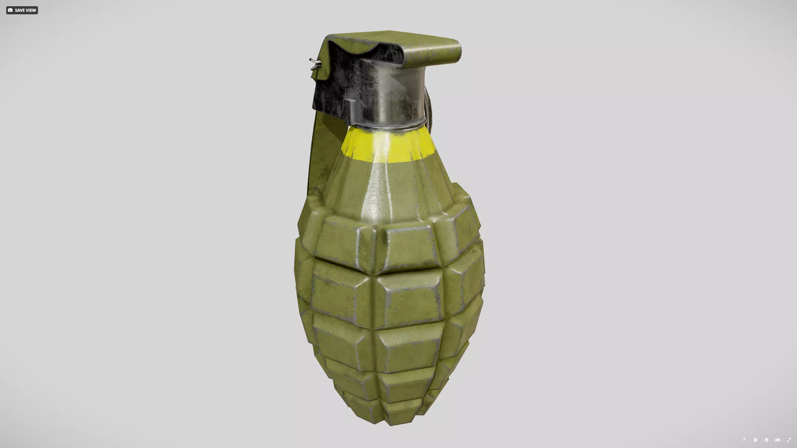 MK2 grenade Low-poly 3D model_6