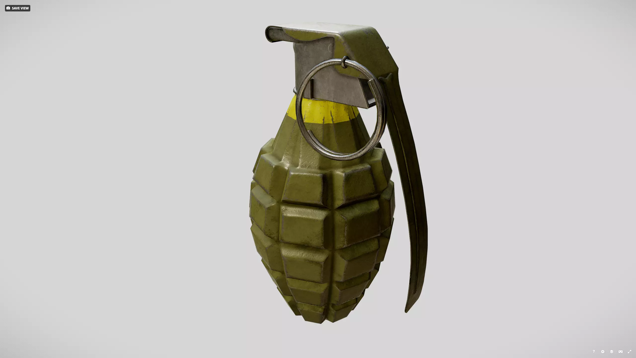 MK2 grenade Low-poly 3D model_4