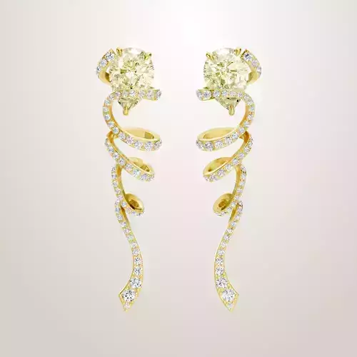 Anabela Chan vermeil Ribbon Twirl diamond earrings