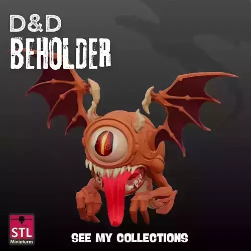 Beholder STL Fantasy Monster Model