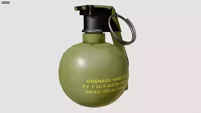 M67 grenade Low-poly 3D model