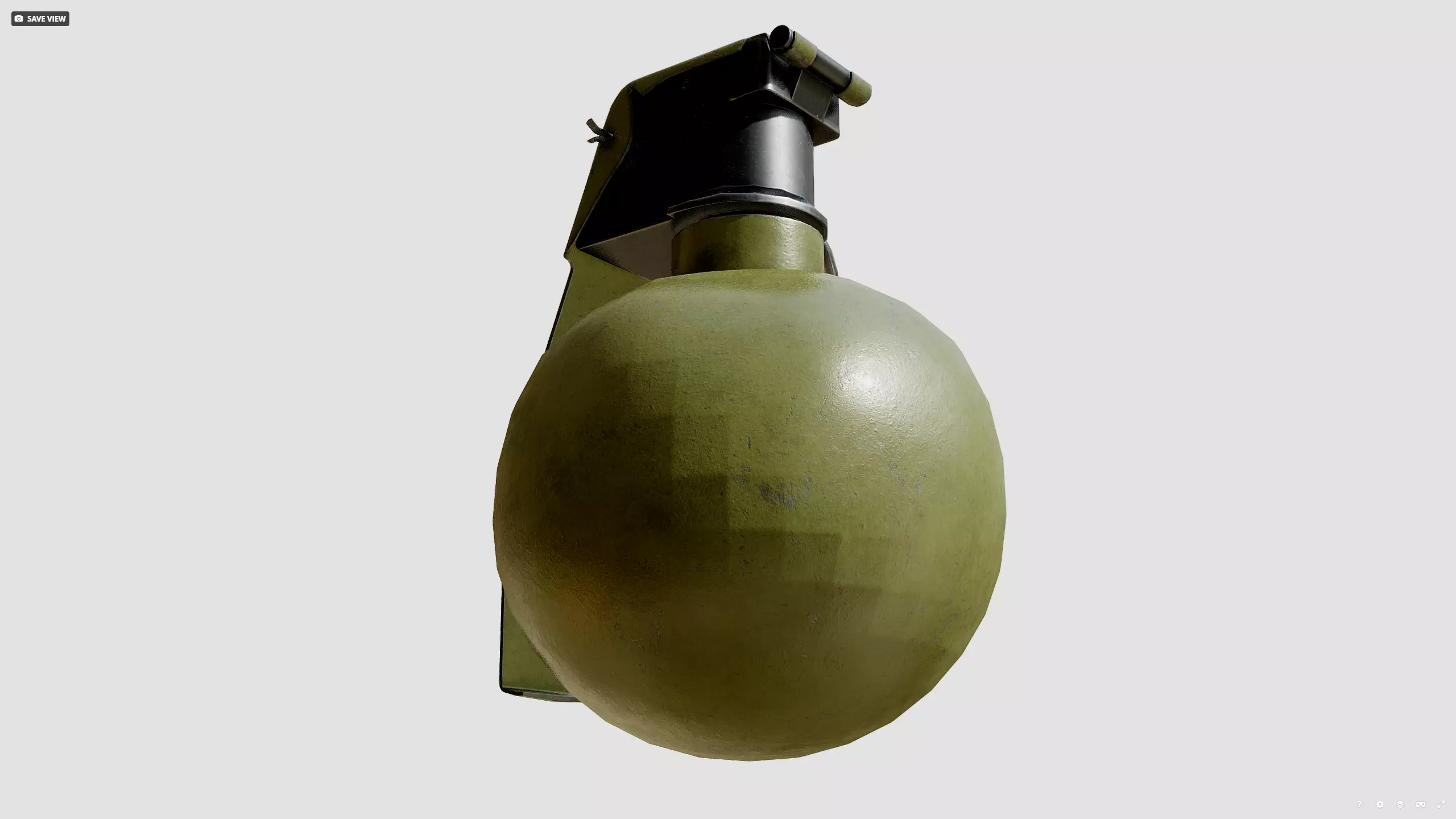 M67 grenade Low-poly 3D model_7