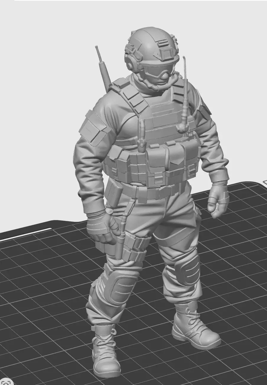 Character models of Chinese special forces 3D print model_4