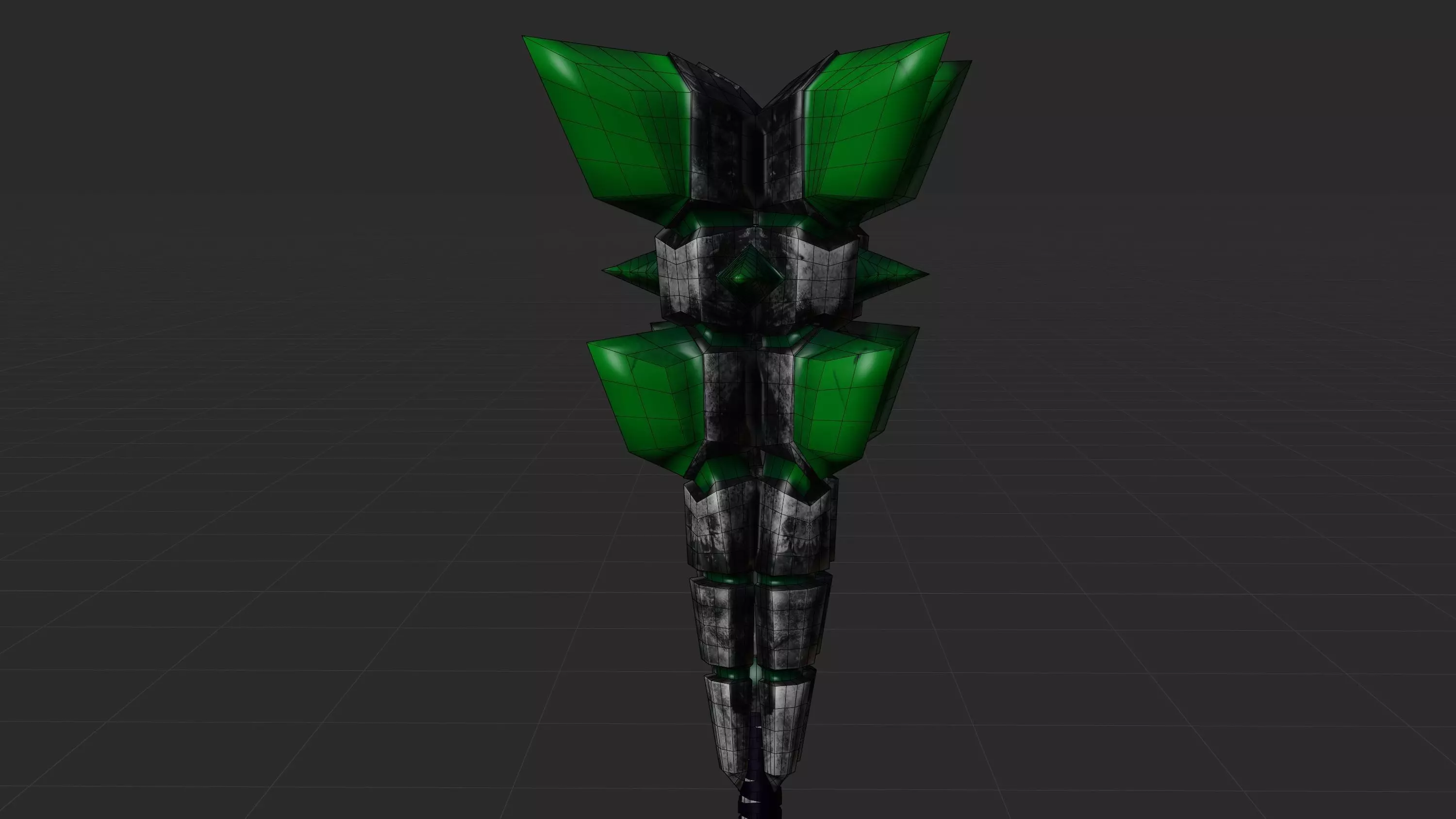 LowPoly Magic Mace Game Ready Fantasy Weapon 8K Textures Low-poly 3D model_3