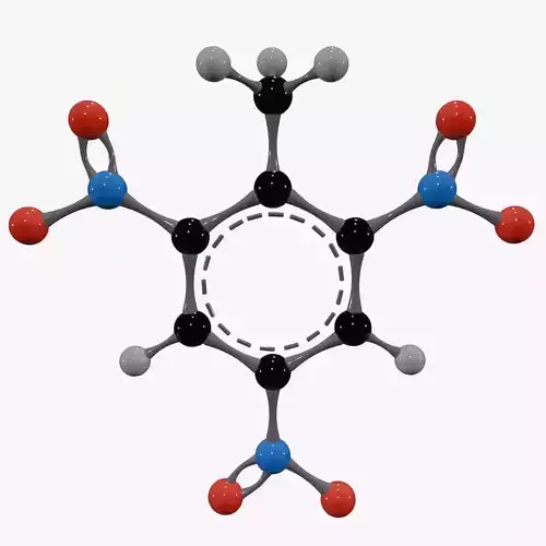 Trinitrotoluene Molecule