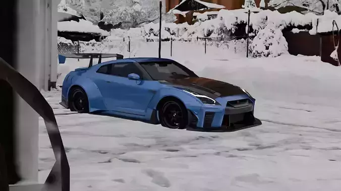 GTR-R35 Low-poly 3D model