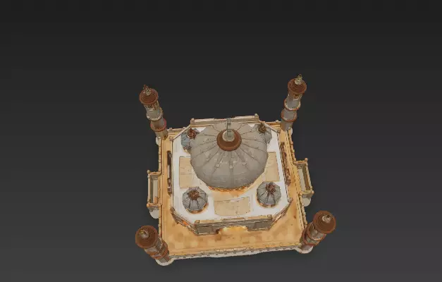 Taj Mahal 3D Model - Detailed Architecture- Interior Lighting Low-poly 3D model_2
