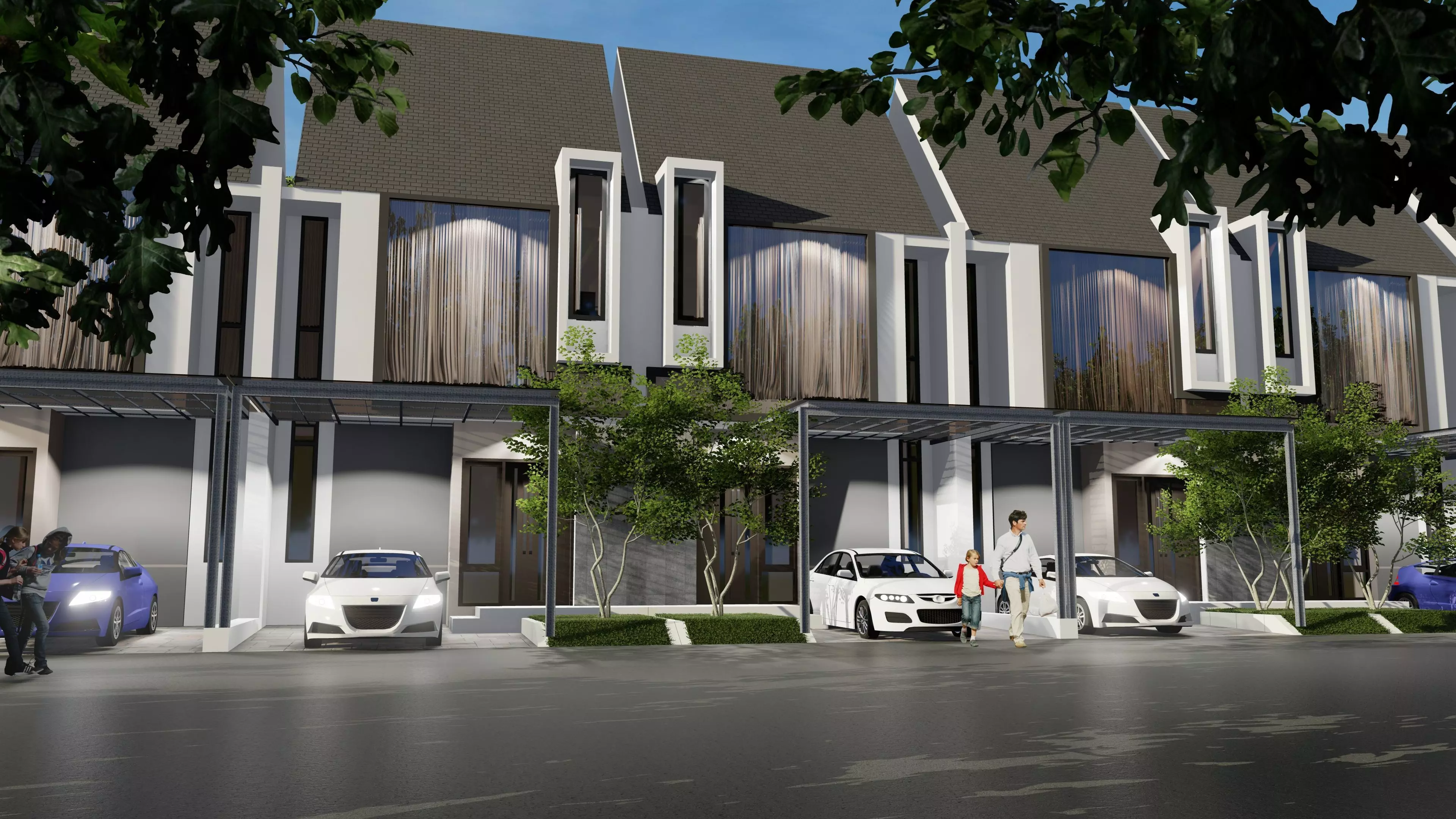 Modern Minimalist House Design 6x12 m 2 Floors SketchUp Only 3D model_0