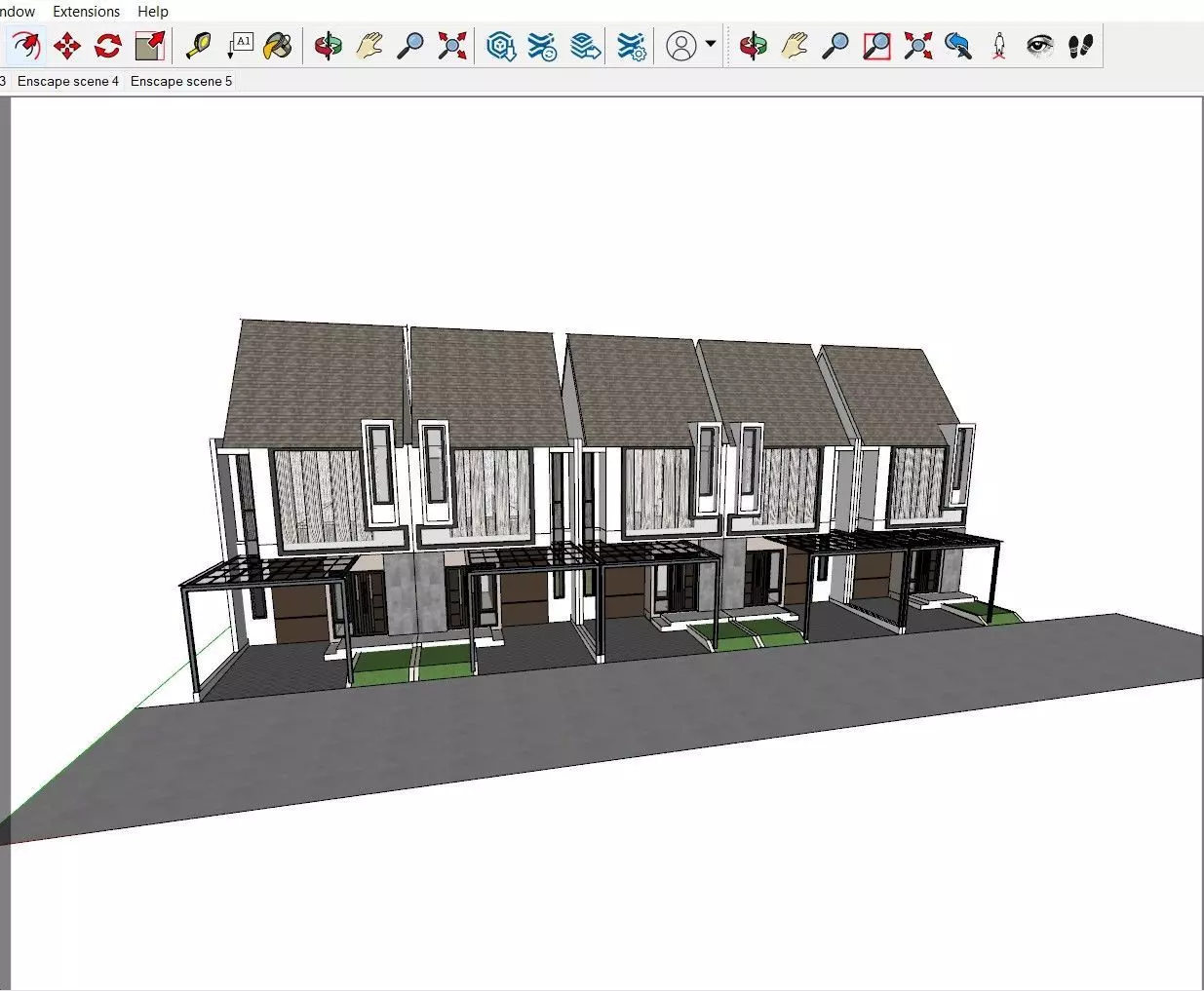 Modern Minimalist House Design 6x12 m 2 Floors SketchUp Only 3D model_4