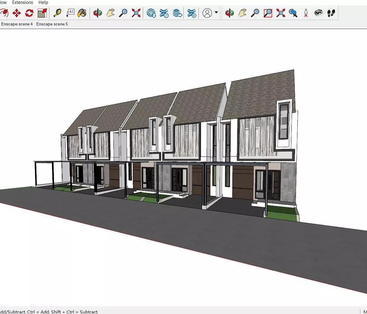Modern Minimalist House Design 6x12 m 2 Floors SketchUp Only 3D model_3