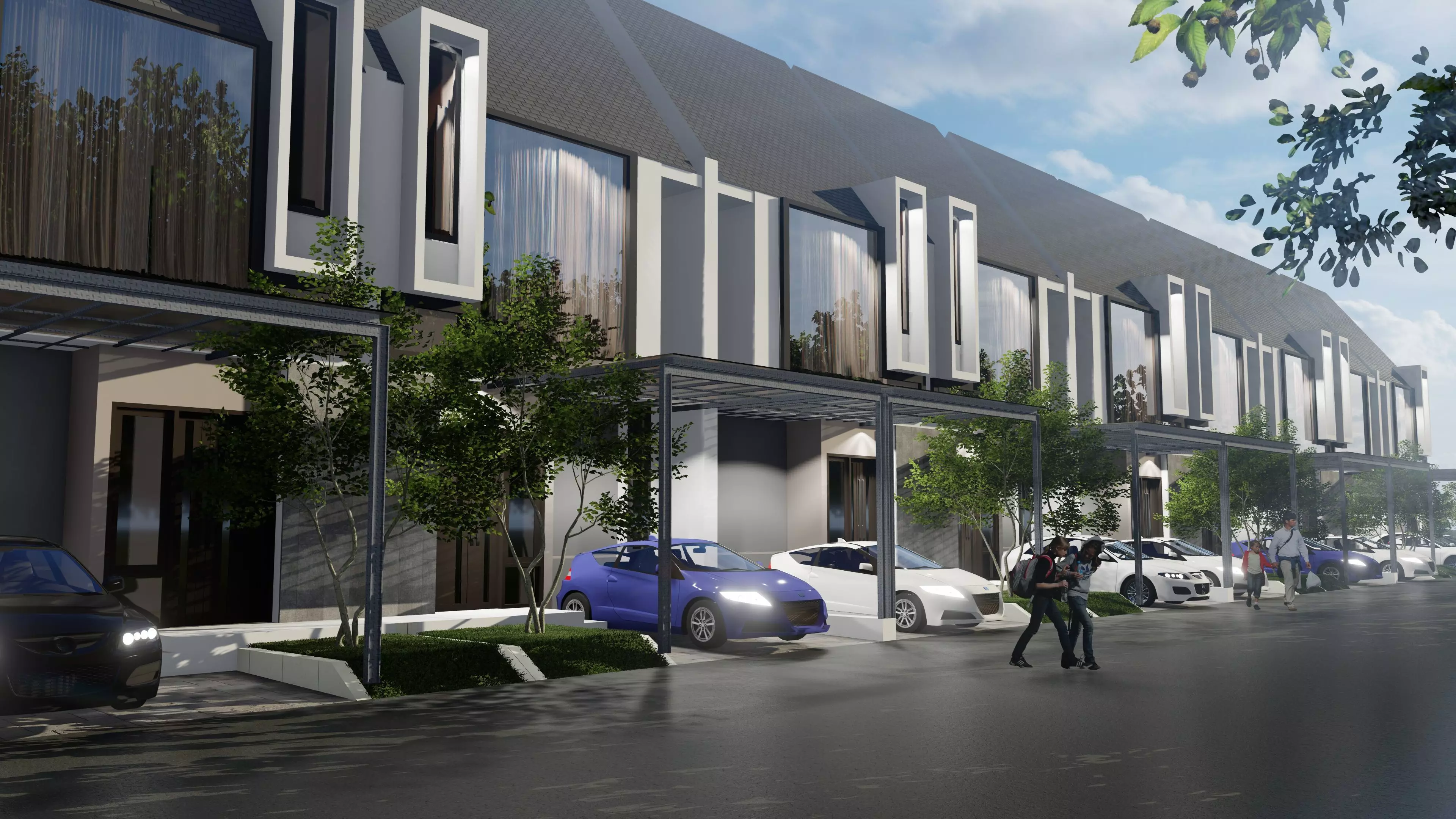 Modern Minimalist House Design 6x12 m 2 Floors SketchUp Only 3D model_1