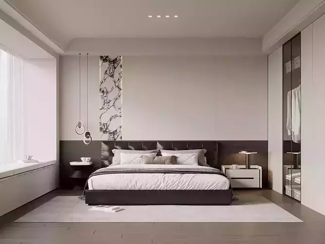 Modern Minimalist Bedroom 058