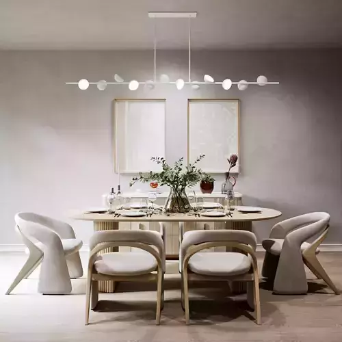Modern Dining Room Scene 3ds Max Corona