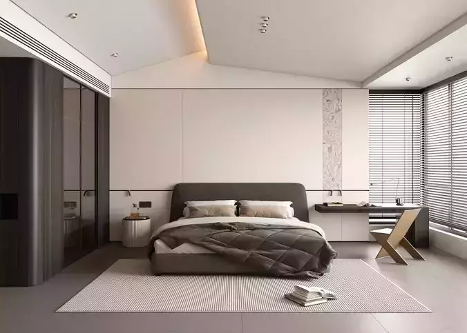 Modern Minimalist Bedroom 036