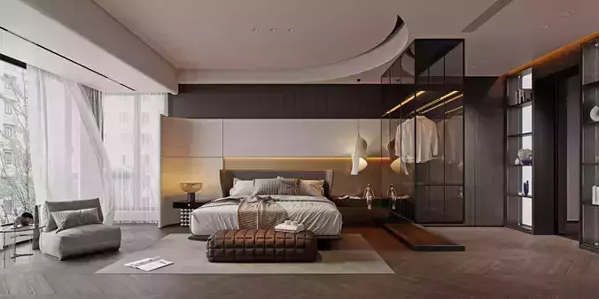 Luxury Modern Master Bedroom 032