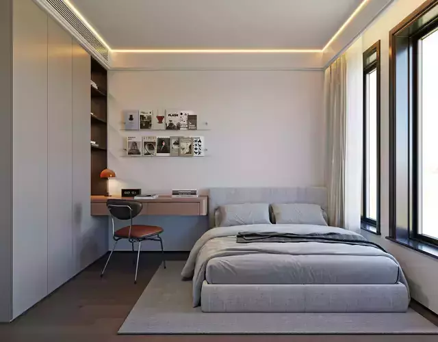 Modern Minimalist Bedroom 030