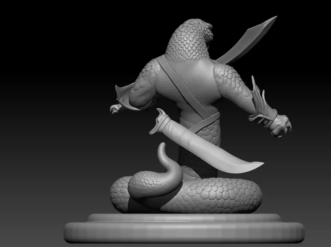 Yuan ti 3d printing model Yuan-ti 3D model 3D print model_4