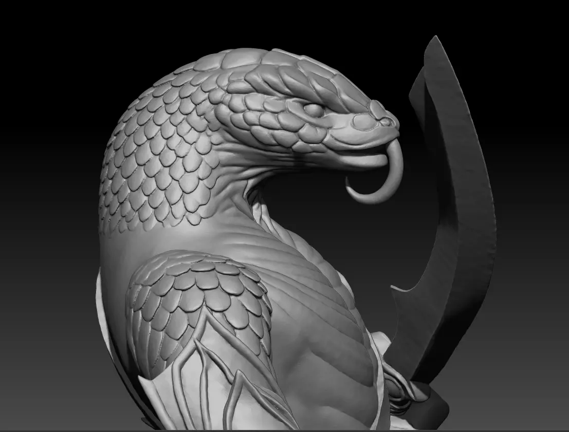 Yuan ti 3d printing model Yuan-ti 3D model 3D print model_7