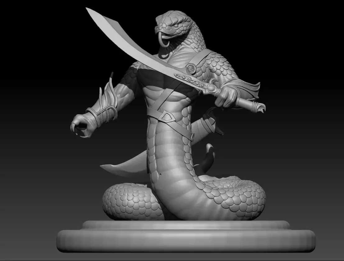 Yuan ti 3d printing model Yuan-ti 3D model 3D print model_1