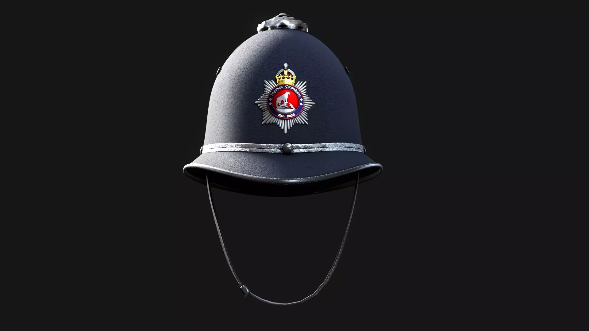 Custodian Police Helmet GTA Ready FBX OBJ BLENDER Low-poly 3D model_5
