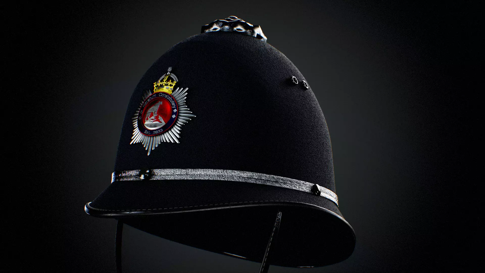 Custodian Police Helmet GTA Ready FBX OBJ BLENDER Low-poly 3D model_2