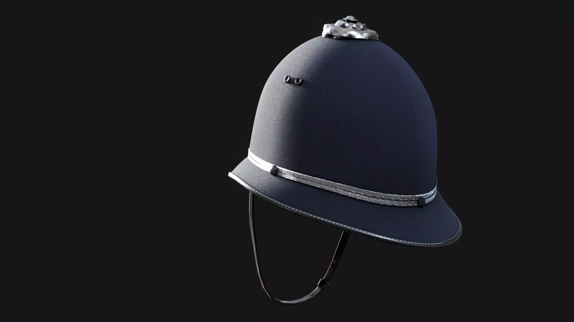 Custodian Police Helmet GTA Ready FBX OBJ BLENDER Low-poly 3D model_8
