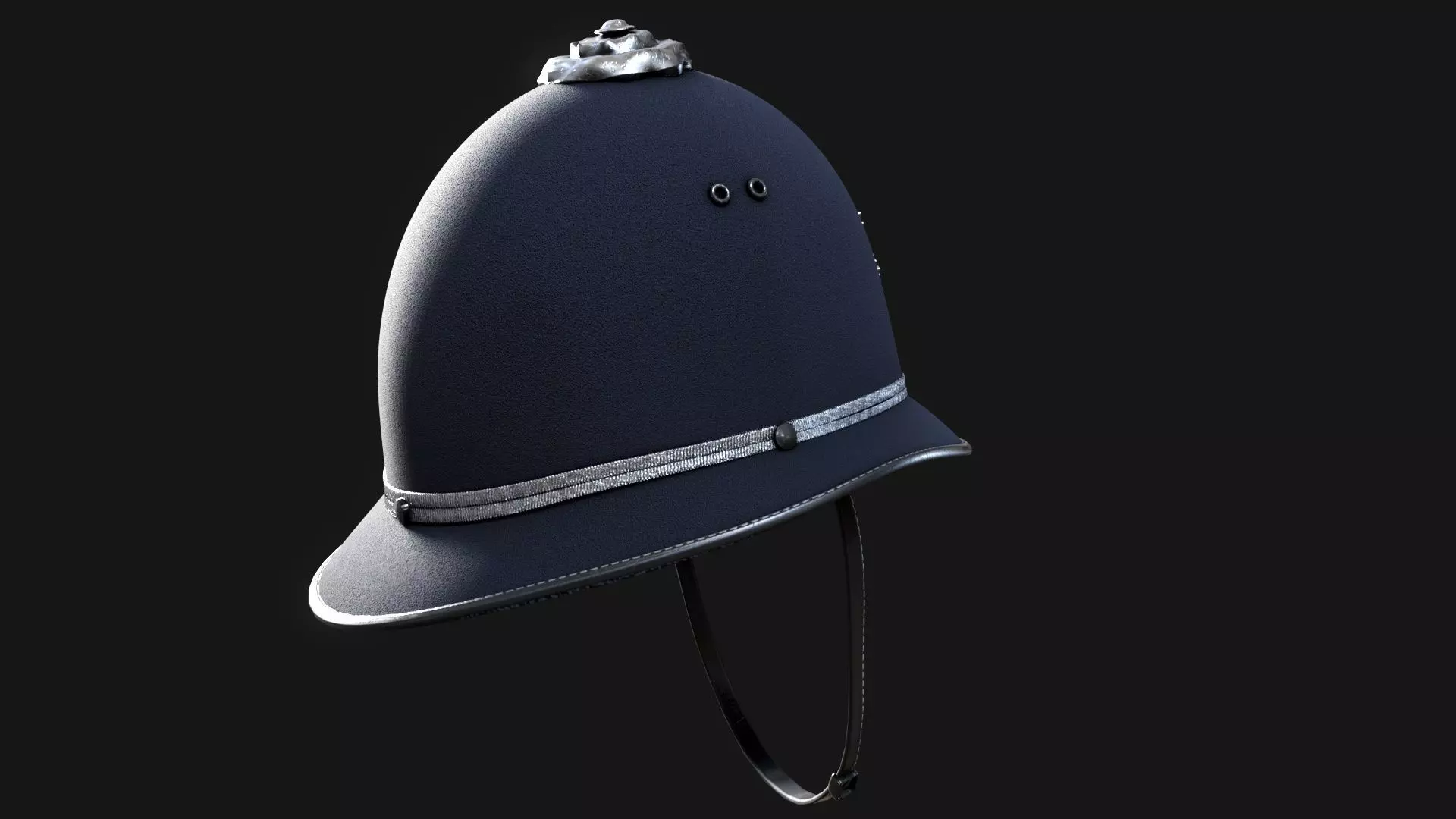 Custodian Police Helmet GTA Ready FBX OBJ BLENDER Low-poly 3D model_7