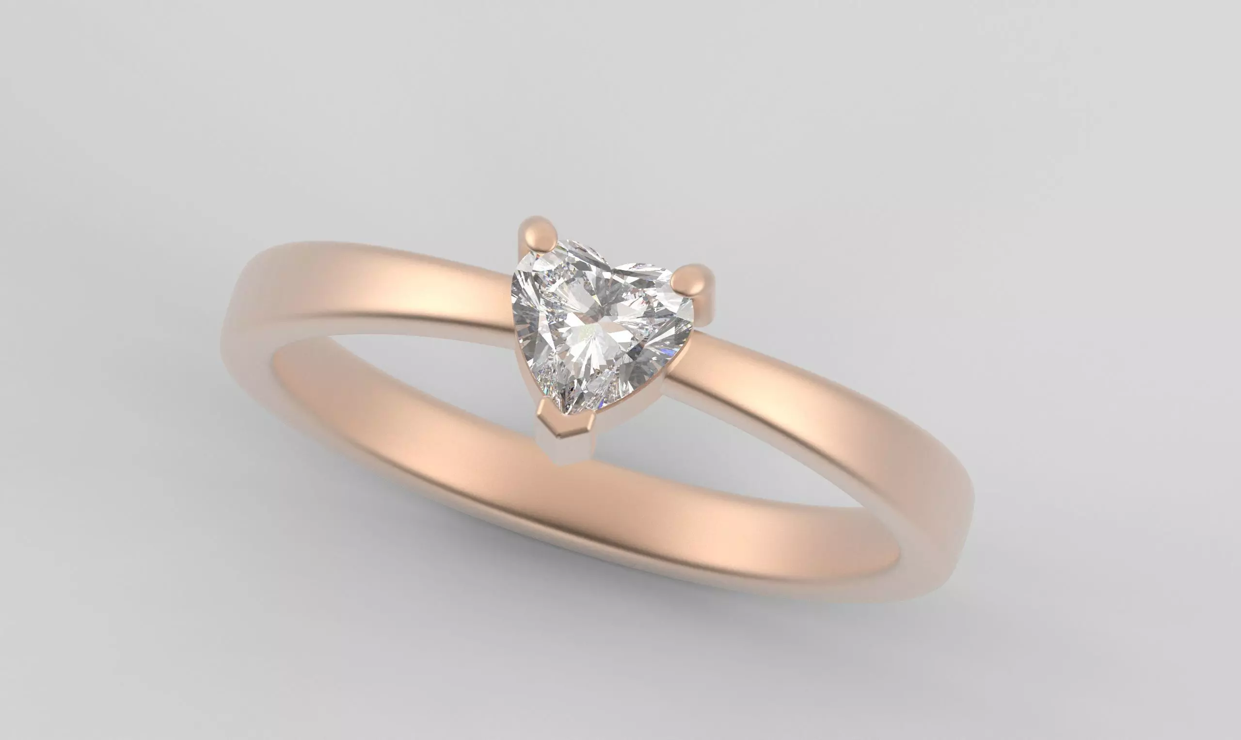 Classic Heart Solitaire Gem - Thank you for your feedback Free 3D print model
