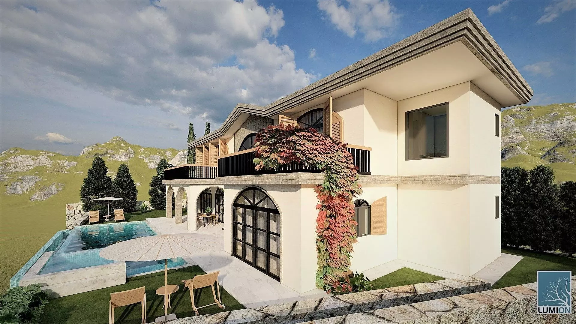 luxury villa design 3D model_17
