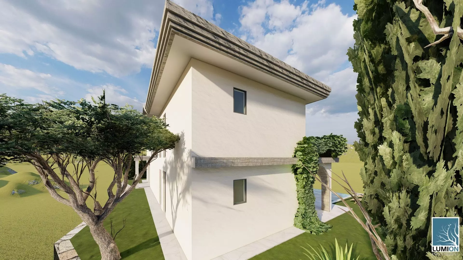 luxury villa design 3D model_4