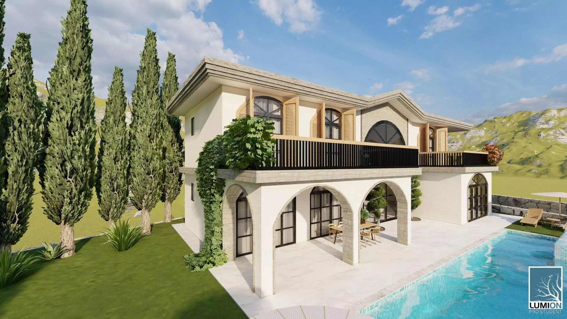 luxury villa design 3D model_5