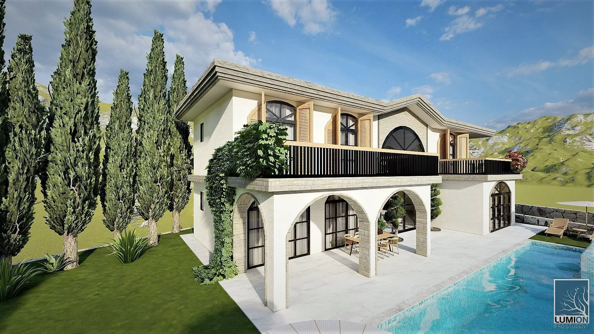 luxury villa design 3D model_16