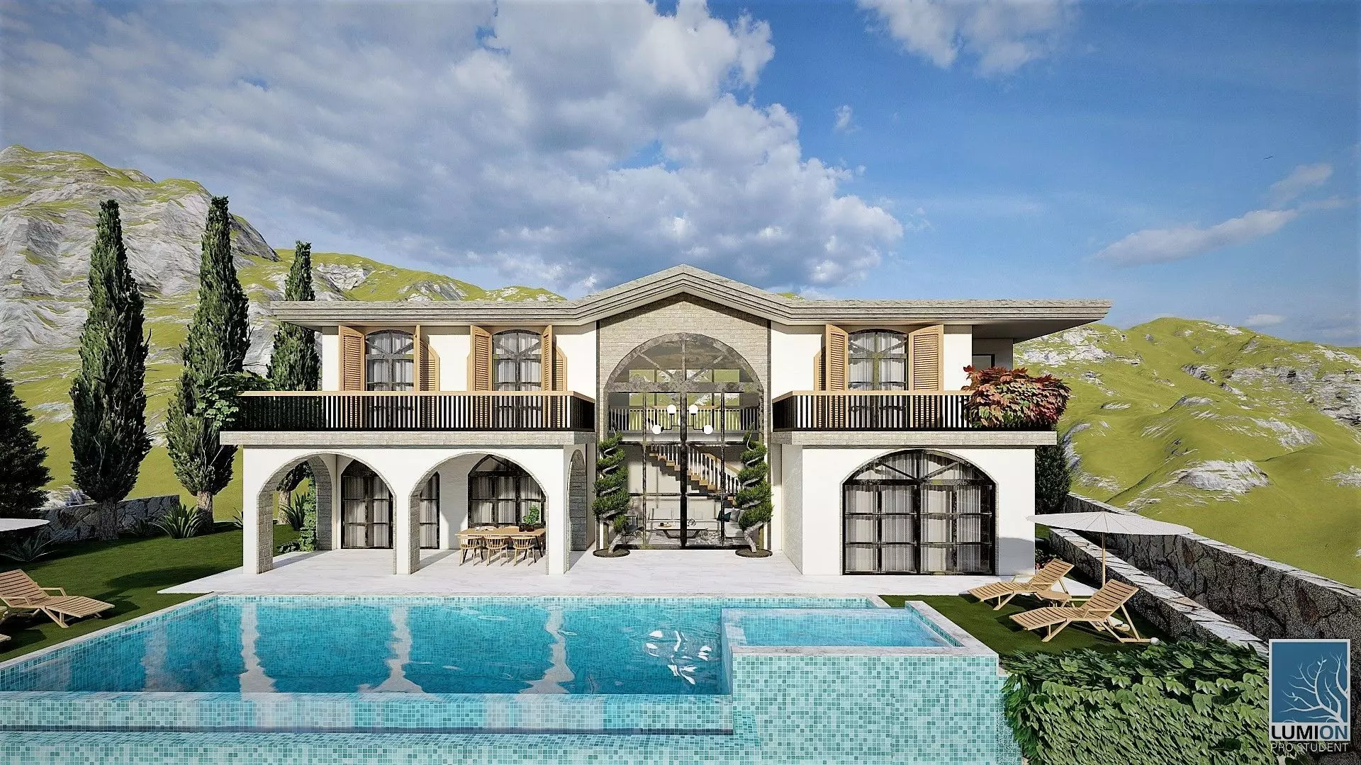 luxury villa design 3D model_9