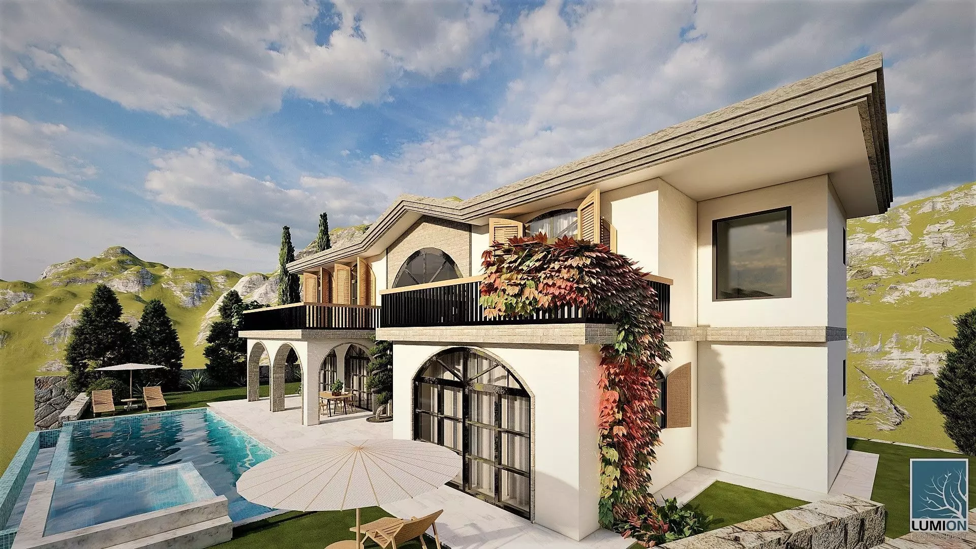 luxury villa design 3D model_12