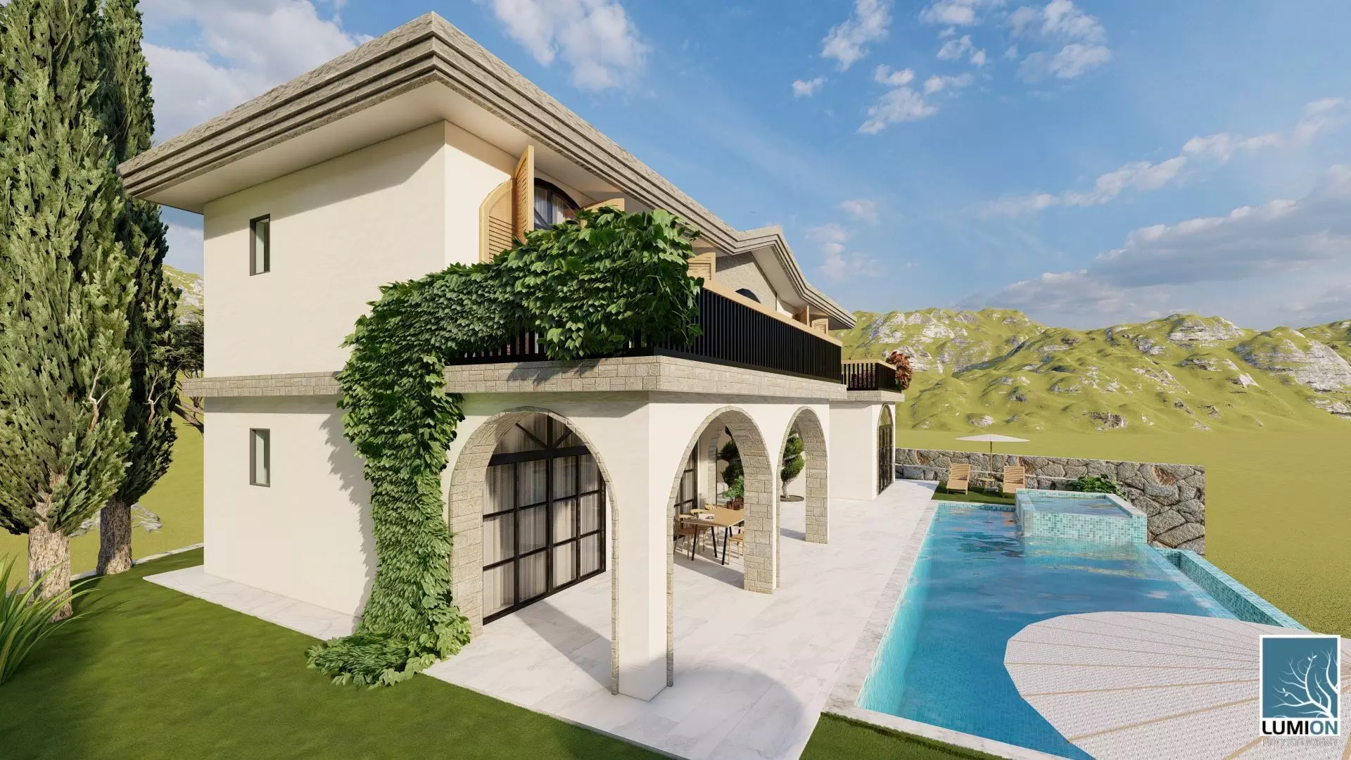 luxury villa design 3D model_8