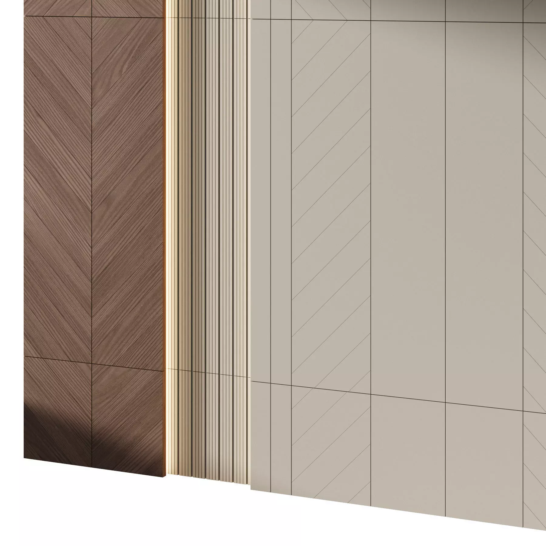 Decorative V70 Wall Panels 3D model_2
