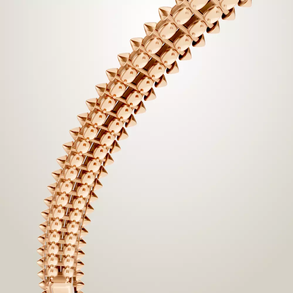 Clash de Cartie necklace flexible double row paved 3D print model_9