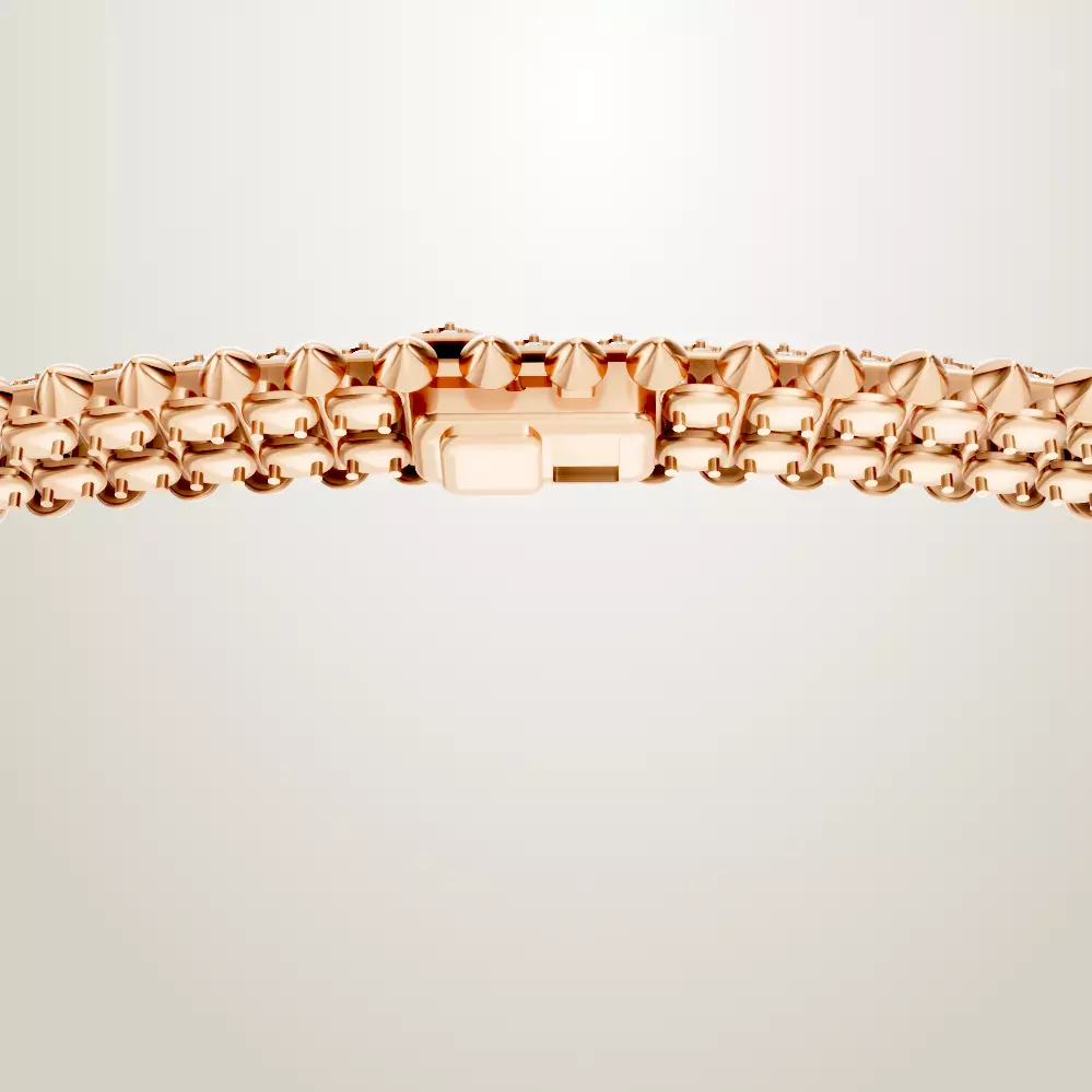 Clash de Cartie necklace flexible double row paved 3D print model_6