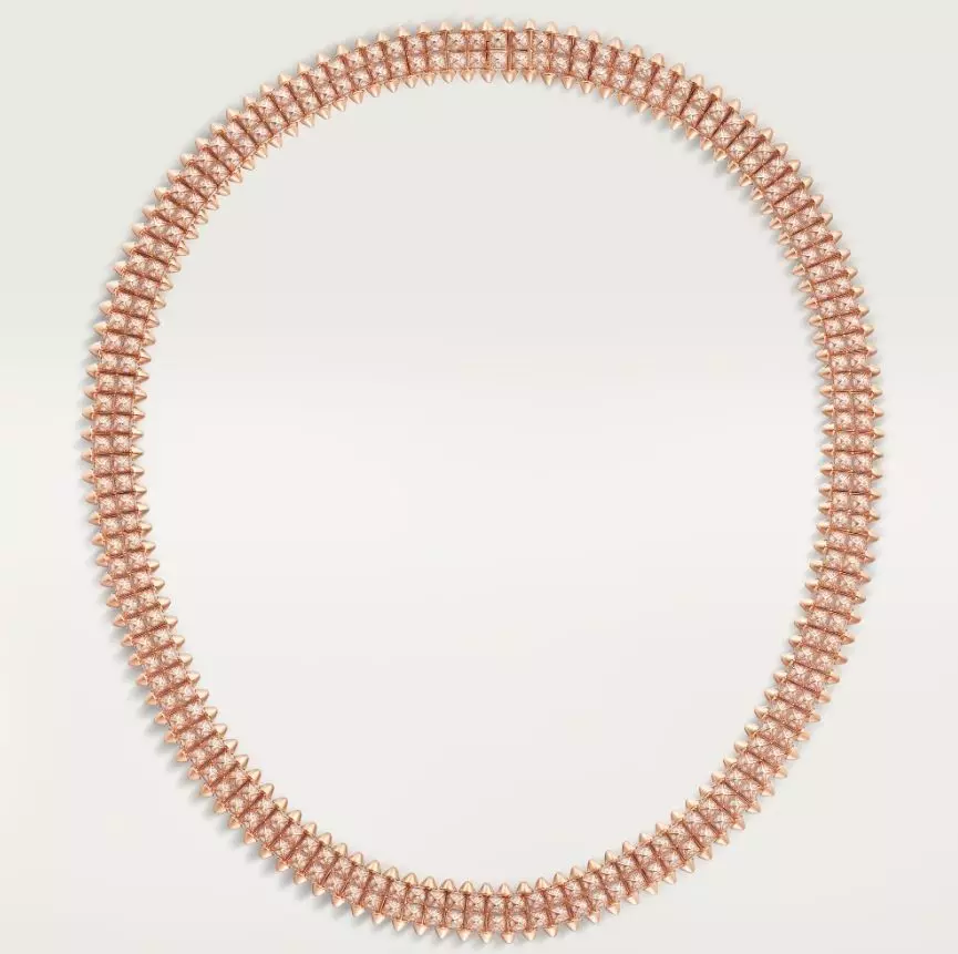 Clash de Cartie necklace flexible double row paved 3D print model_8