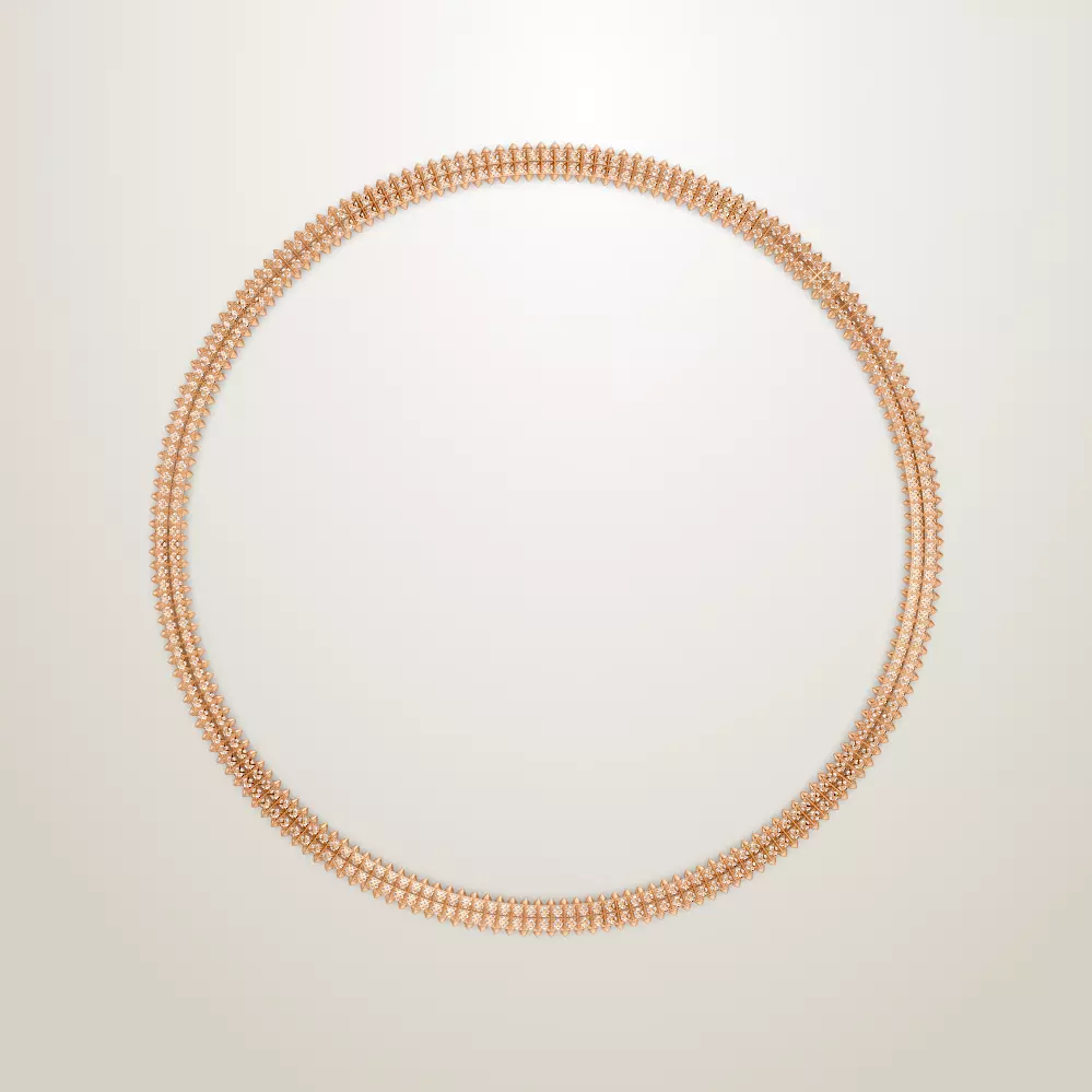 Clash de Cartie necklace flexible double row paved 3D print model_0