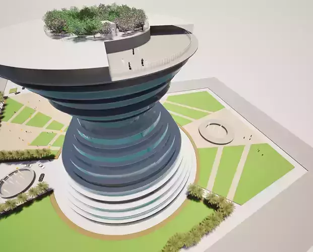 22-Story Luxury Tower Design Pack 3D model