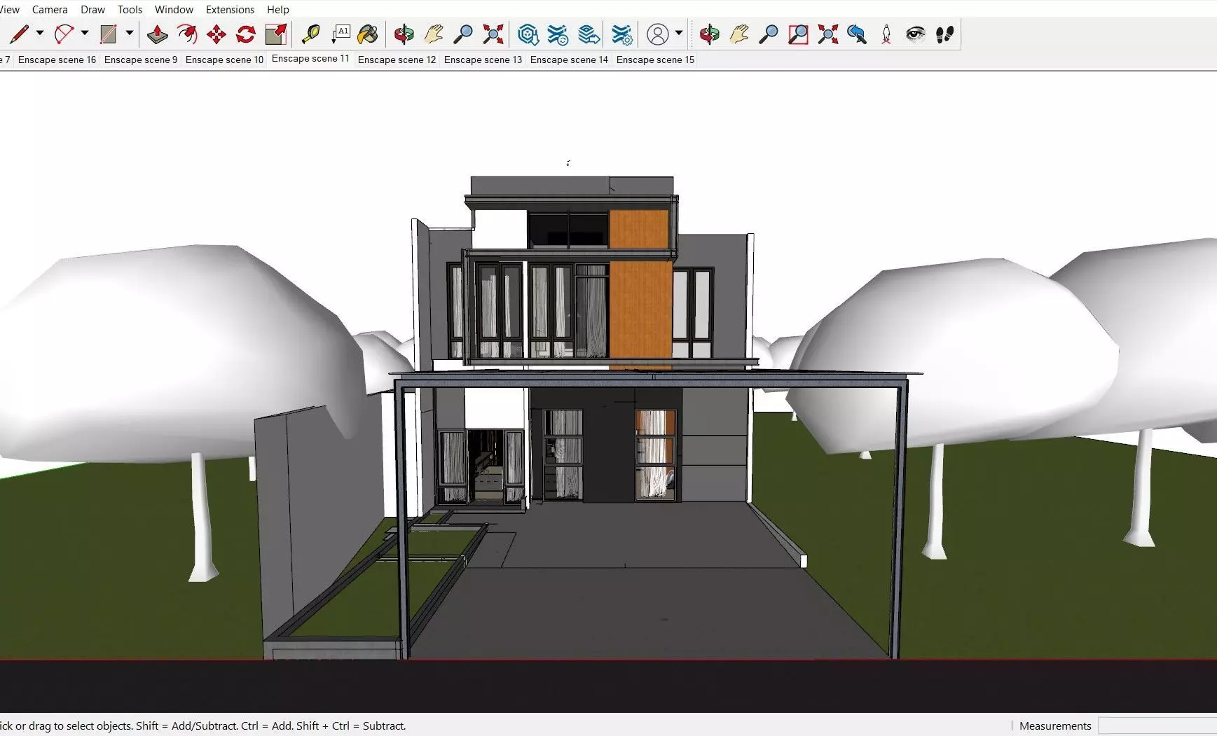 Modern House Design 10x20 m  2 Floors Full Interior Skp Only 3D model_8