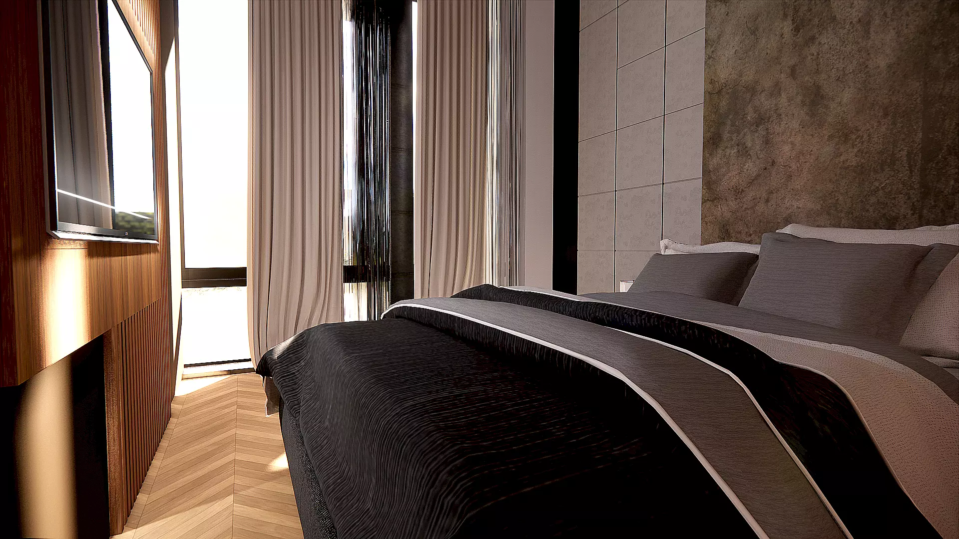 Modern House Design 10x20 m  2 Floors Full Interior Skp Only 3D model_7