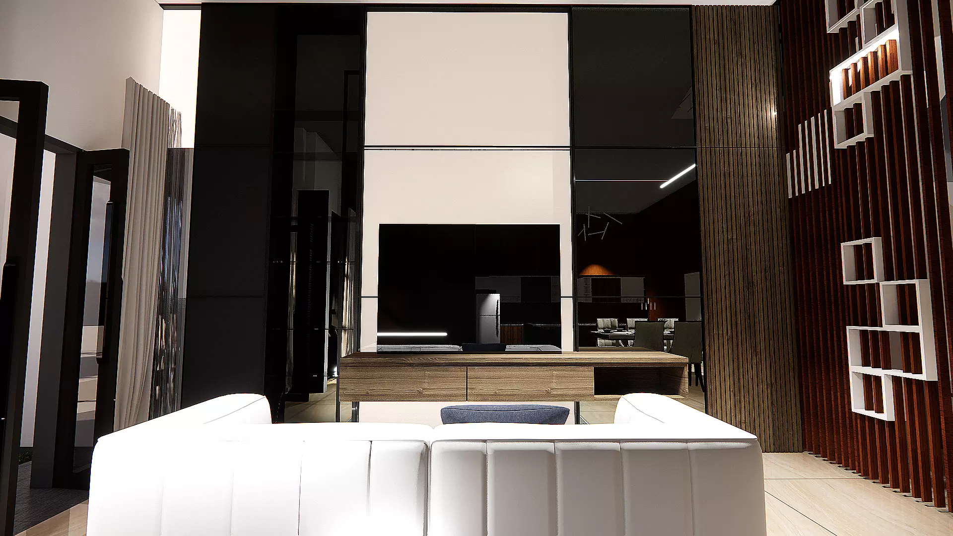 Modern House Design 10x20 m  2 Floors Full Interior Skp Only 3D model_3