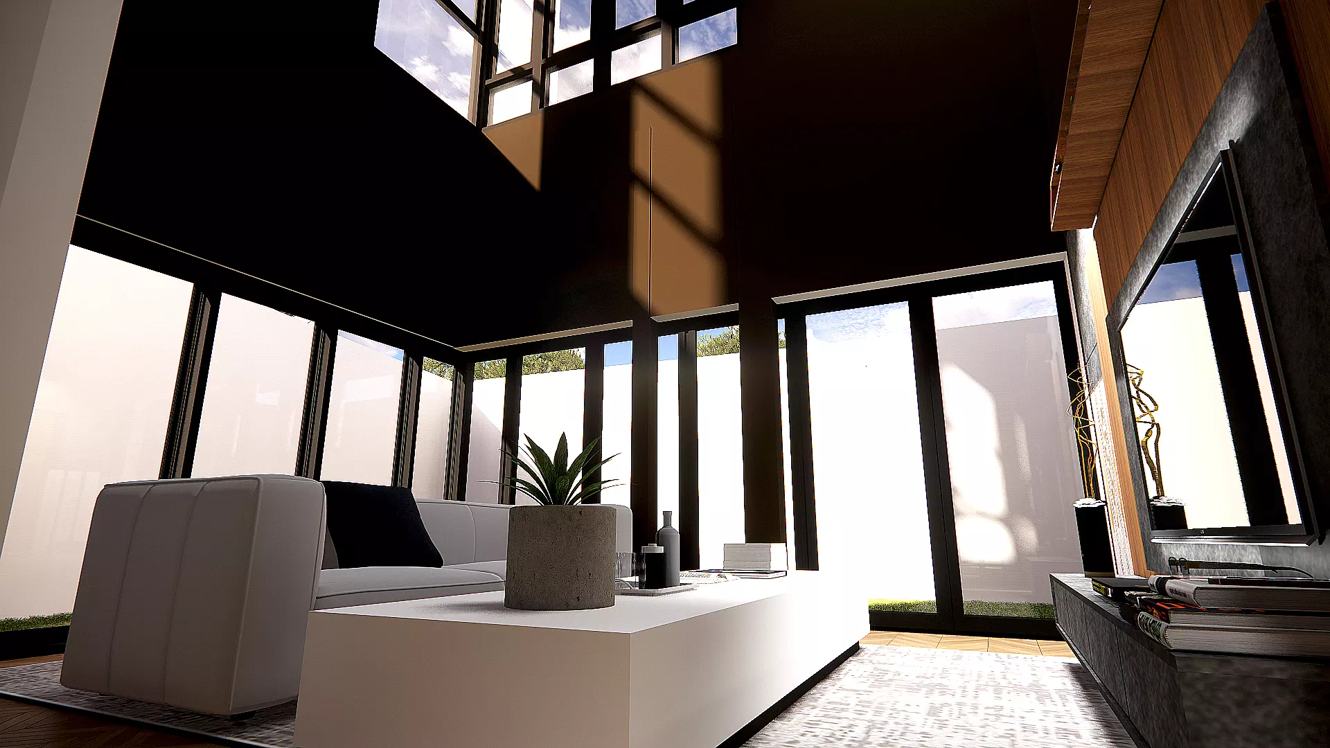 Modern House Design 10x20 m  2 Floors Full Interior Skp Only 3D model_6