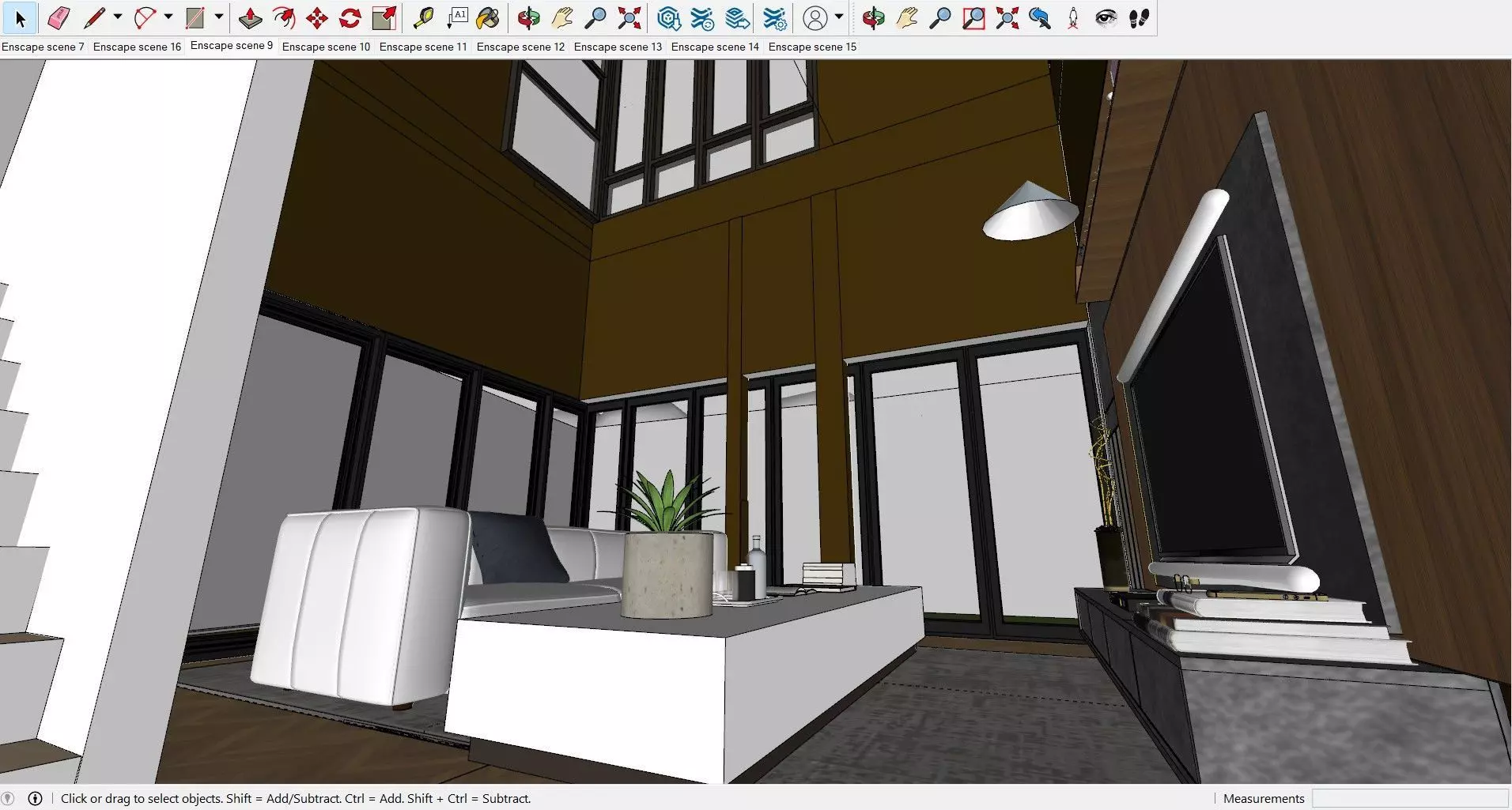 Modern House Design 10x20 m  2 Floors Full Interior Skp Only 3D model_12