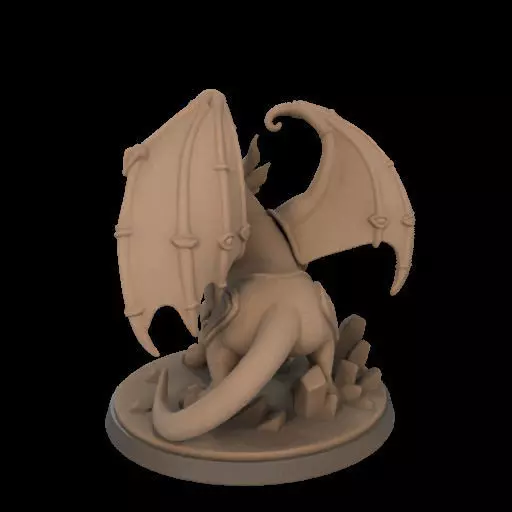 Fantasy Winged Beast Figurine 3D print model_20