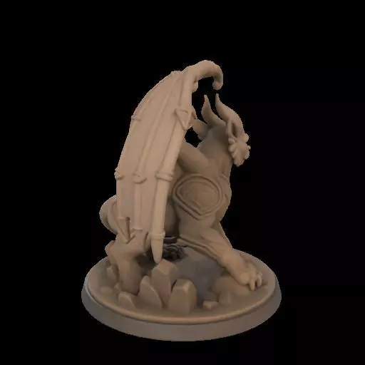Fantasy Winged Beast Figurine 3D print model_10